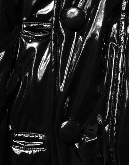 Polyester Black Quilted Puffer Coat  Jacket