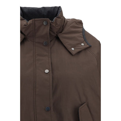 Brown Polyester Coat