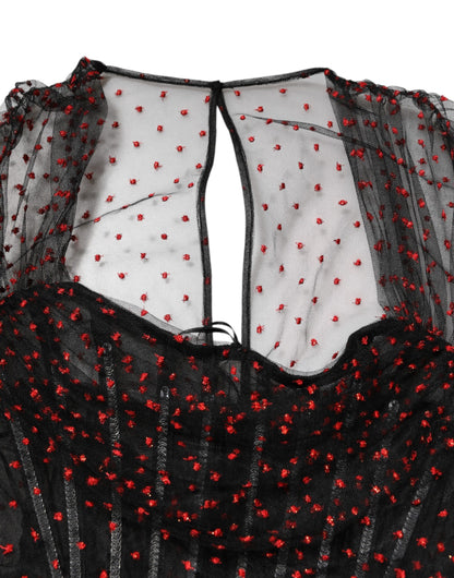 Black Lace Trim Long Sleeve Sheath Mini Dress