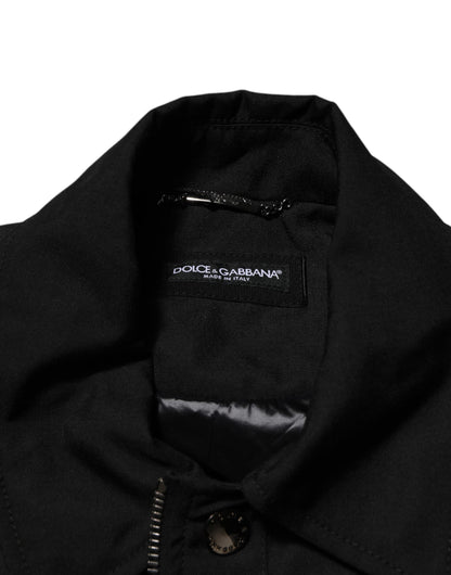 Black Patch Pocket Full Zip Bomber Jacket