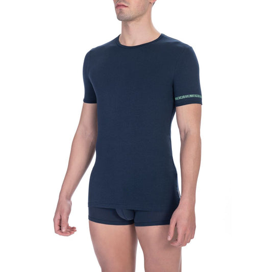 Camiseta de algodón negra para hombre