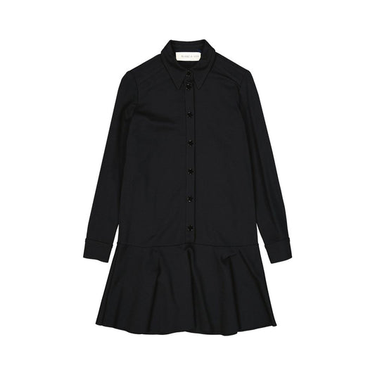 Black Elastane Casual Dress