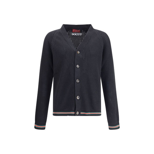 Black Cotton Cardigan