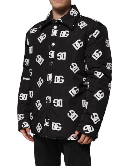 Black DG Monogram Nylon Windbreaker Jacket