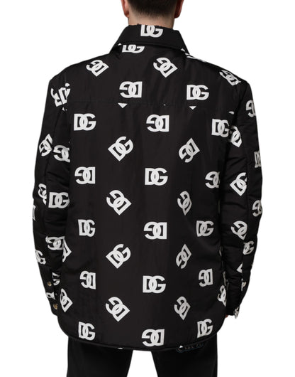 Black DG Monogram Nylon Windbreaker Jacket