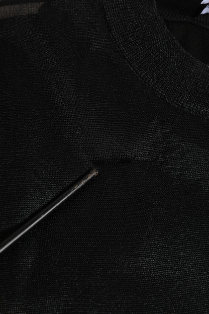 Black Polyester Pullover Sweatshirt Sweater