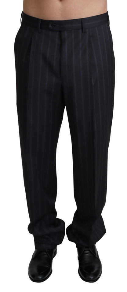 Gray Wool Blend Formal Trousers Pants