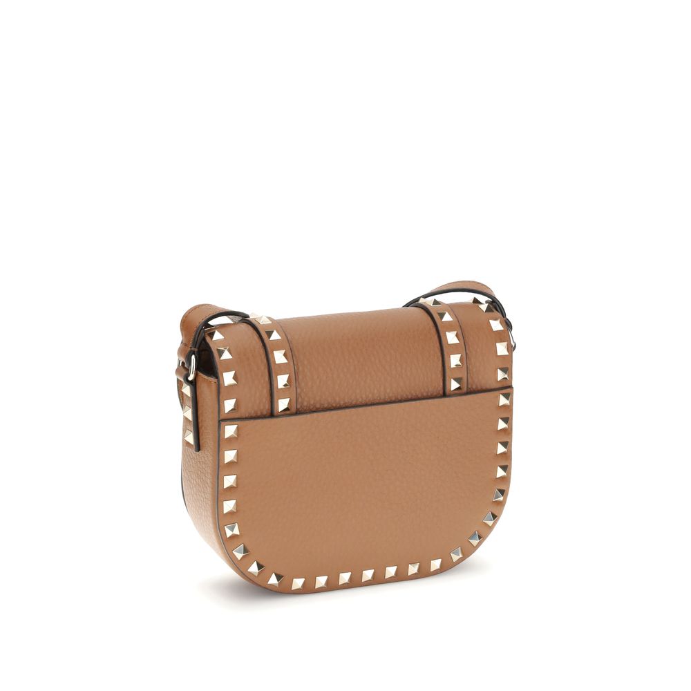 Beige Calf Leather Bos Taurus Shoulder Bag