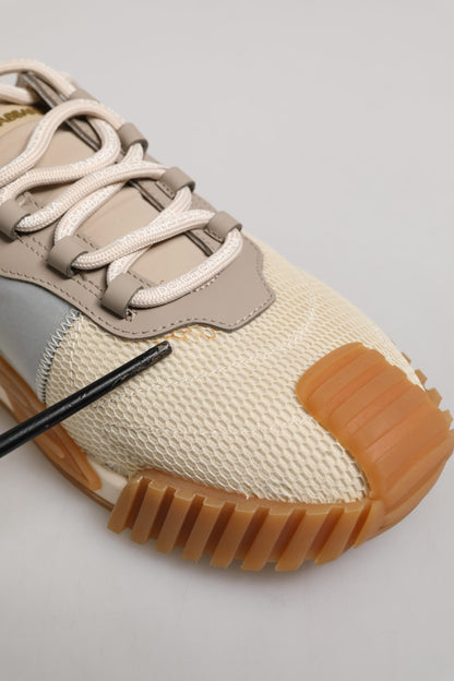 Beige Lace Up Low Top NS1 Men Sneakers Shoes