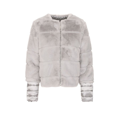 Gray Polyester Jackets & Coat