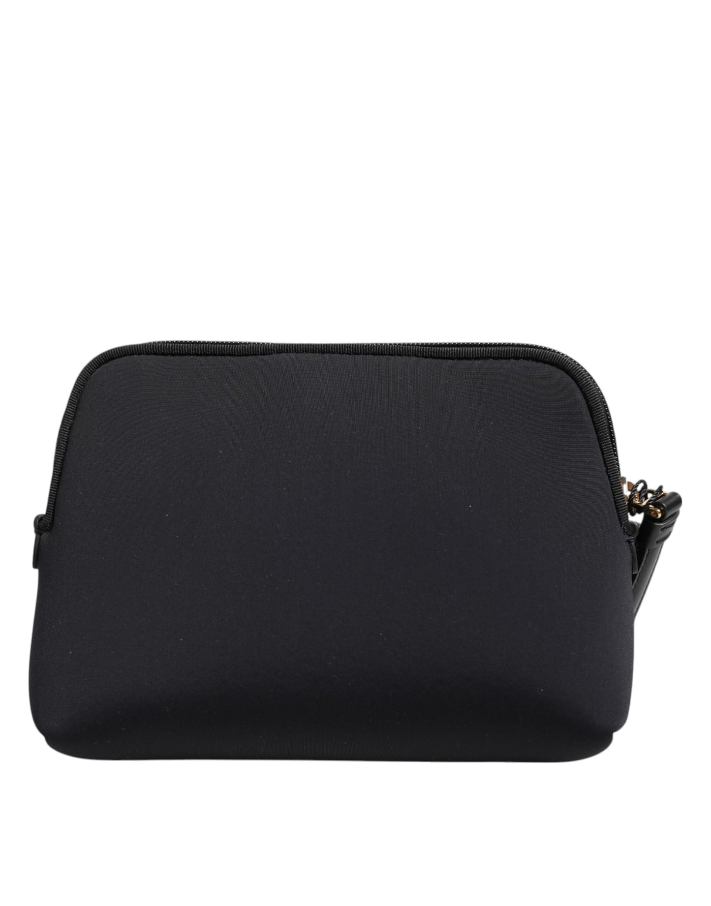 Black Solid Nylon DG LogoPrint Clutch Zip Borse Pouch Bag