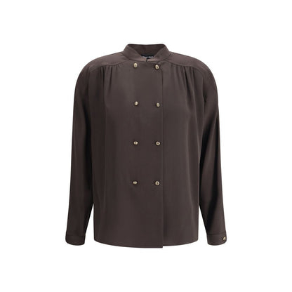 Brown Silk Shirt
