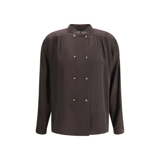 Brown Silk Shirt