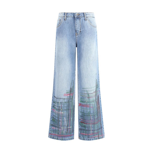 Blue Cotton Jeans Denim
