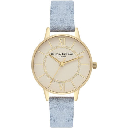 Blue Artificial Leather Dress Watch