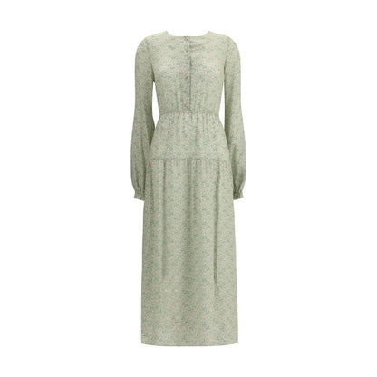 Green Silk Long Dress