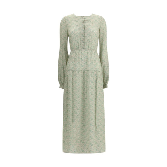 Green Silk Long Dress