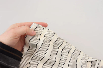 White Stripes Silk Lounge Trouser Pants