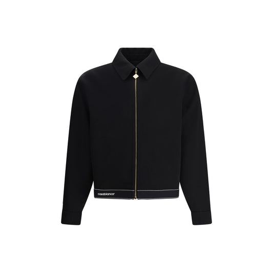 Black Wool Full-Length Jacket