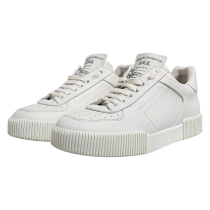 White Miami Leather Low Top Men Sneakers Shoes