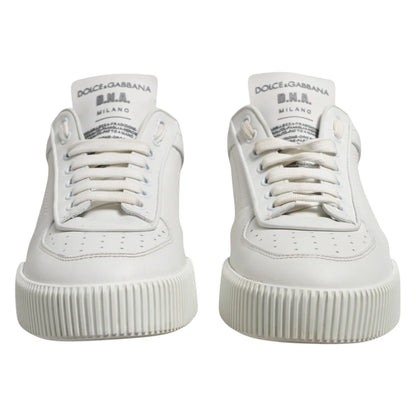 White Miami Leather Low Top Men Sneakers Shoes