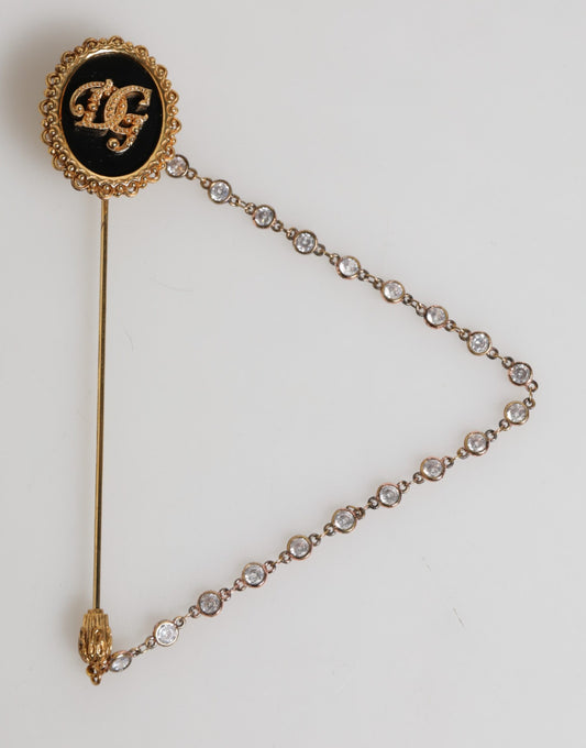 Lapel Pin DG Logo Gold Chain Mens Accessories Brooch