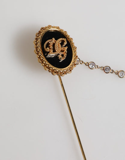 Lapel Pin DG Logo Gold Chain Mens Accessories Brooch