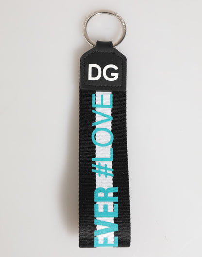 Multicolor Logo Polyester Brass Holder Keychain Keyring
