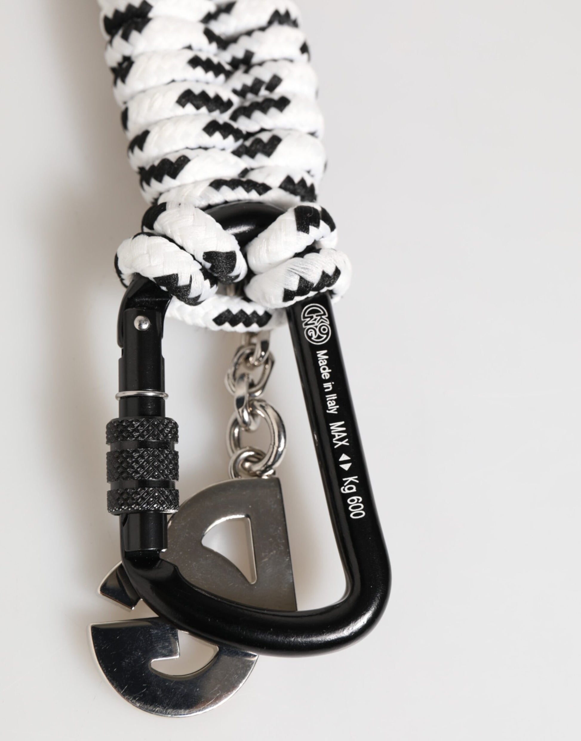Multicolor Polyester Tape String DG Logo Keychain Keyring