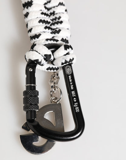 Multicolor Polyester Tape String DG Logo Keychain Keyring