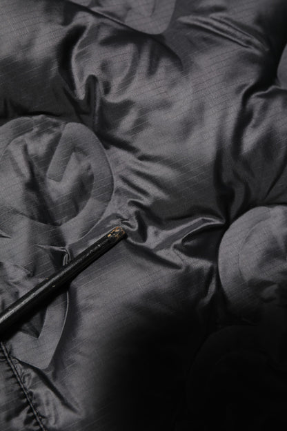 Black Quilted DG Logo Nylon Puffer Jacket