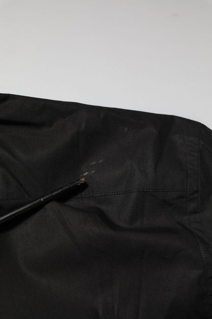 Black Cotton Star Sequin Dress Formal Men Shirt