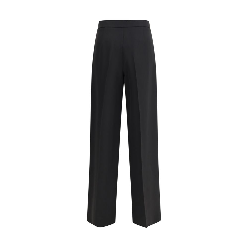 Black Silk Casual Pants