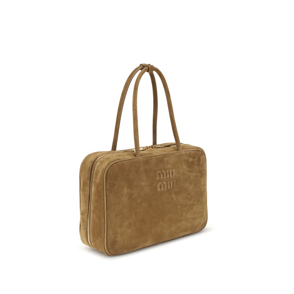 Beige Calf Leather Bos Taurus Handbag