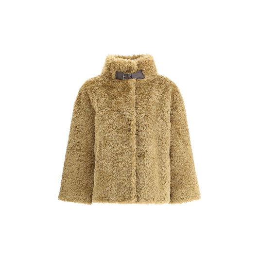 Beige Polyester Coat
