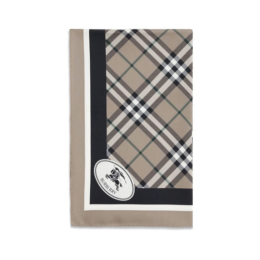 Beige Silk Scarf