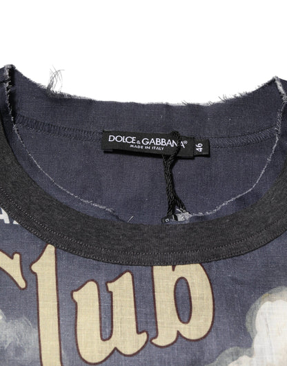 Palermo Jazz Club Linen Crew Neck Men T-shirt
