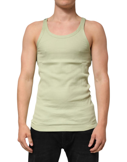 Light Green Tank Sleeveless Men Men T-shirt