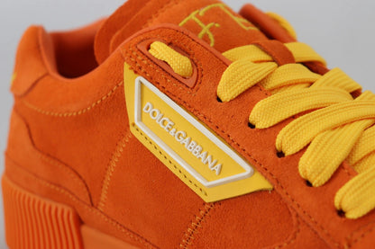 Orange Leather P.j. Tucker Men Sneakers Shoes