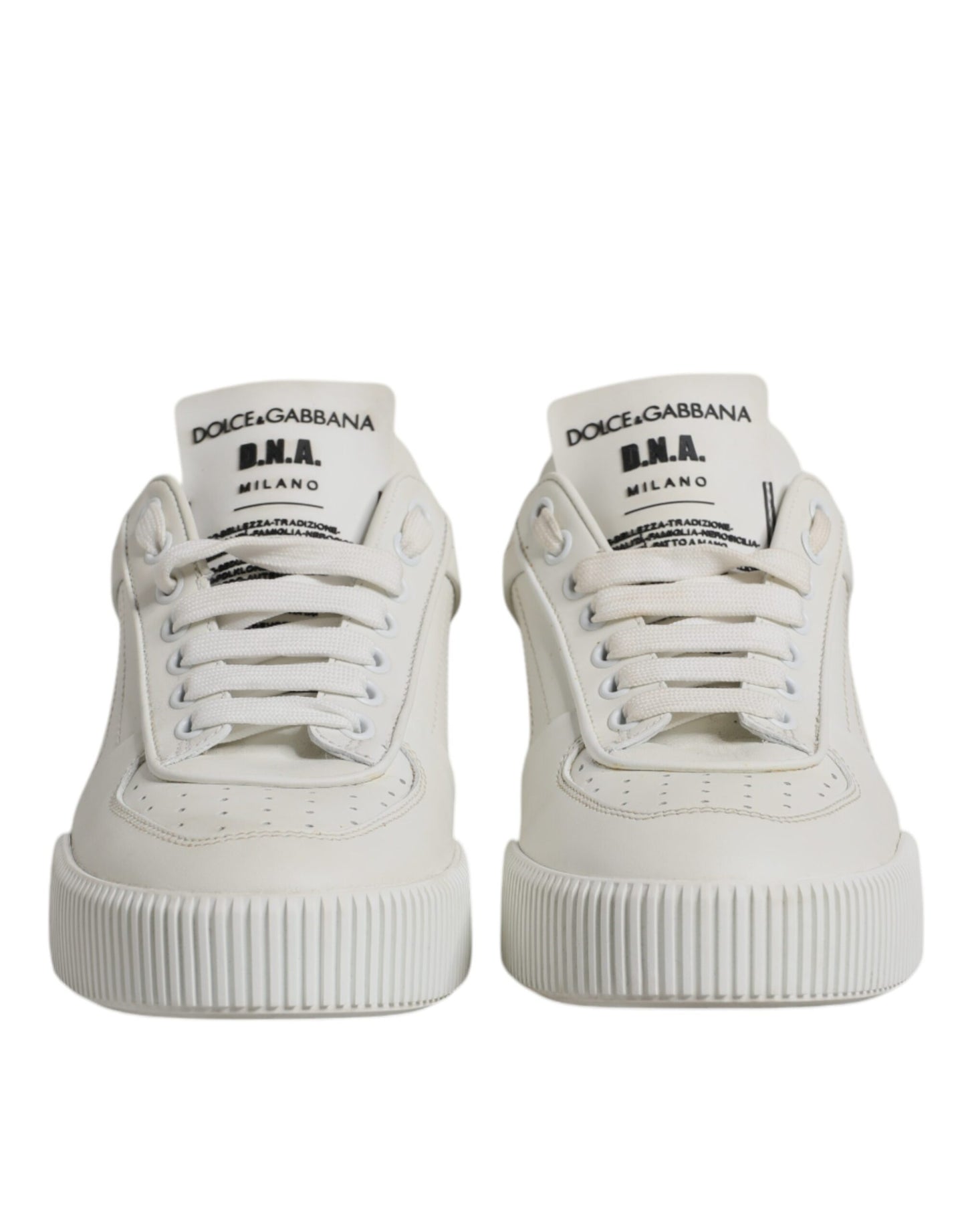White Miami Leather Low Top Sneakers Shoes