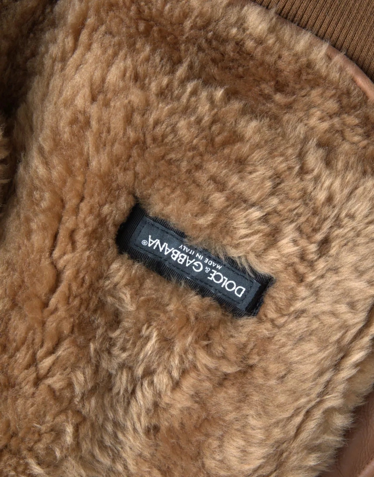 Brown Leather Fur Button Biker Coat Jacket