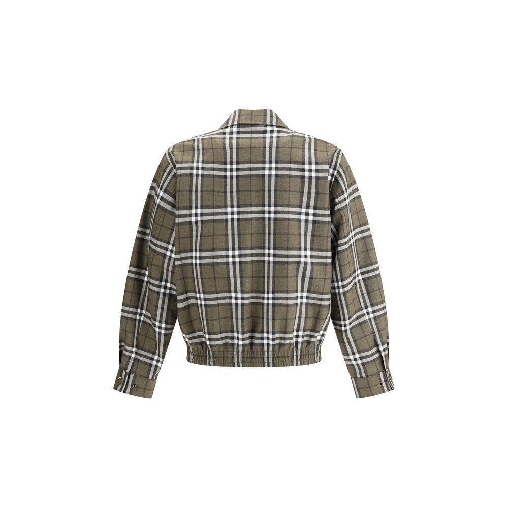 Green Wool Bomber