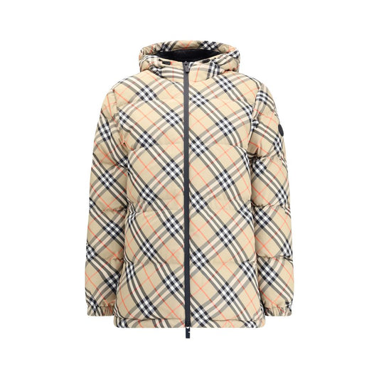 Beige Polyester Full-Length Jacket
