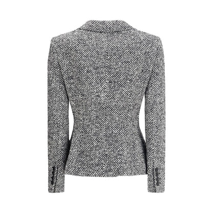 Gray Fleece Wool Blazer