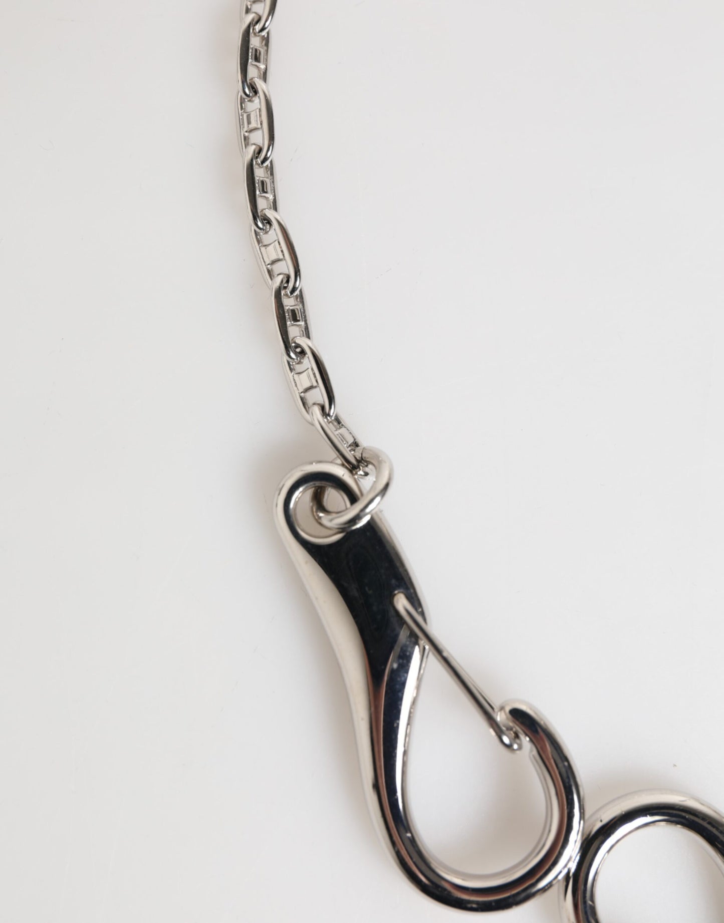 Silver DG Logo Key Holder Keychain Bag Charm Keyring