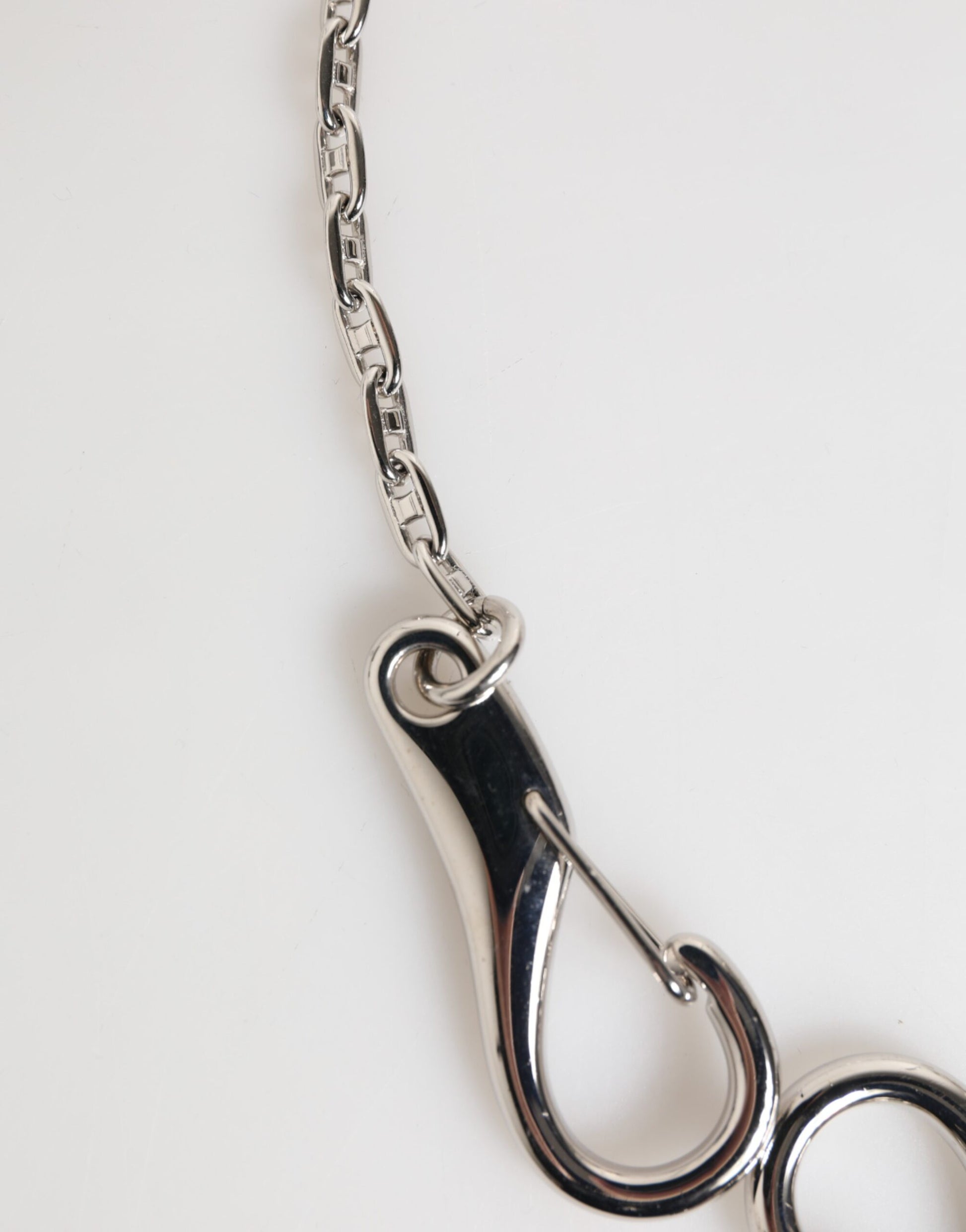 Silver DG Logo Key Holder Keychain Bag Charm Keyring