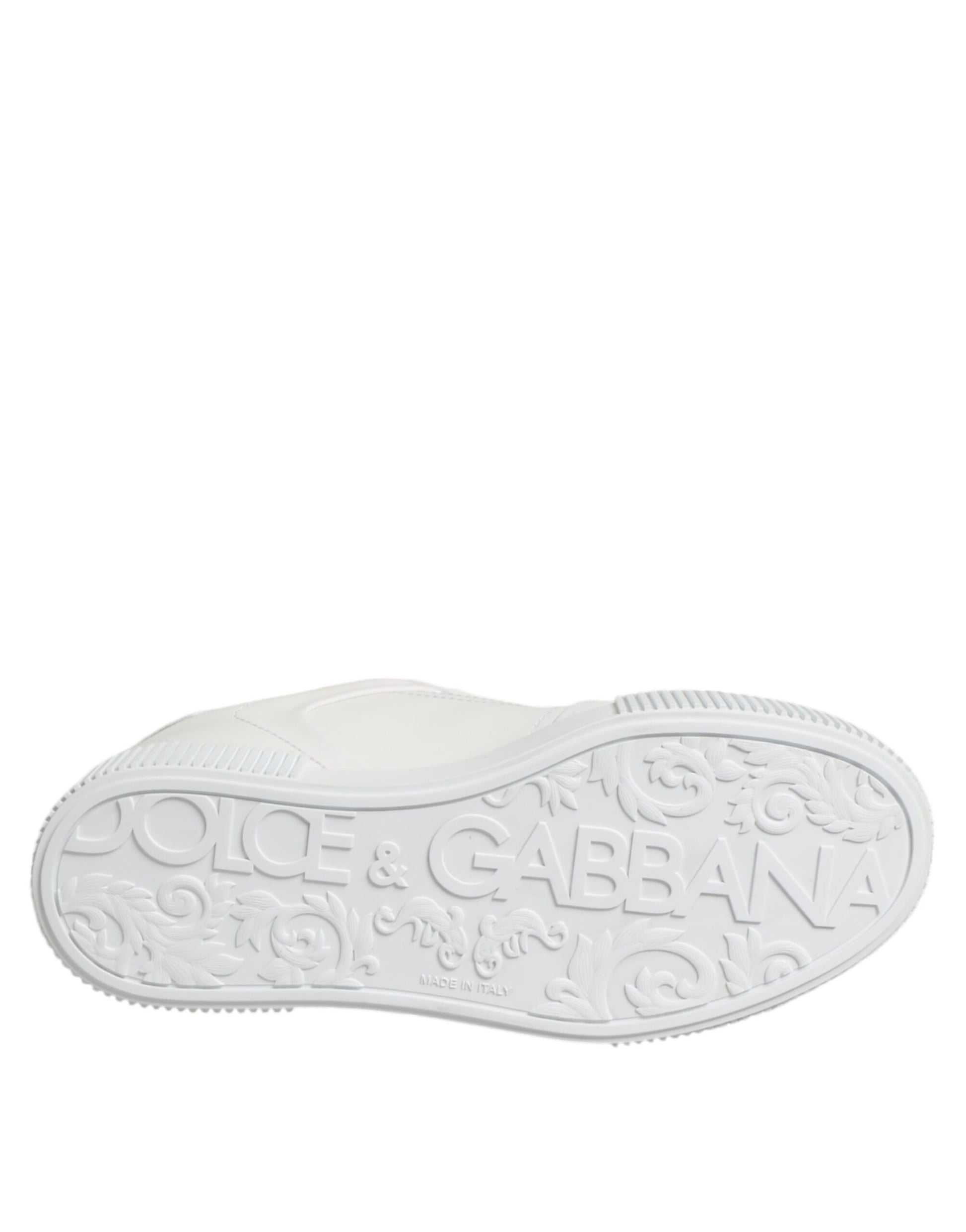 White Miami Leather Low Top Sneakers Shoes