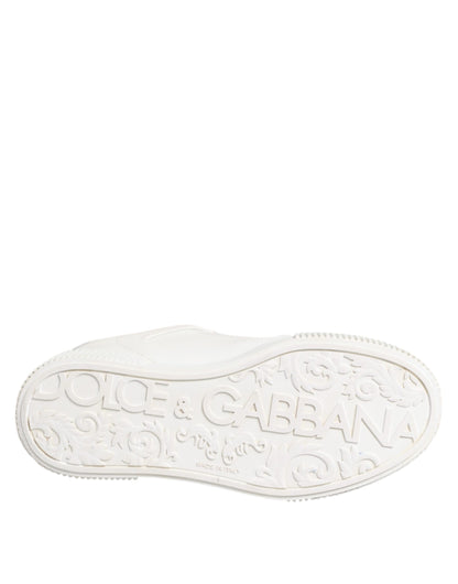 White Miami Leather Low Top Sneakers Shoes