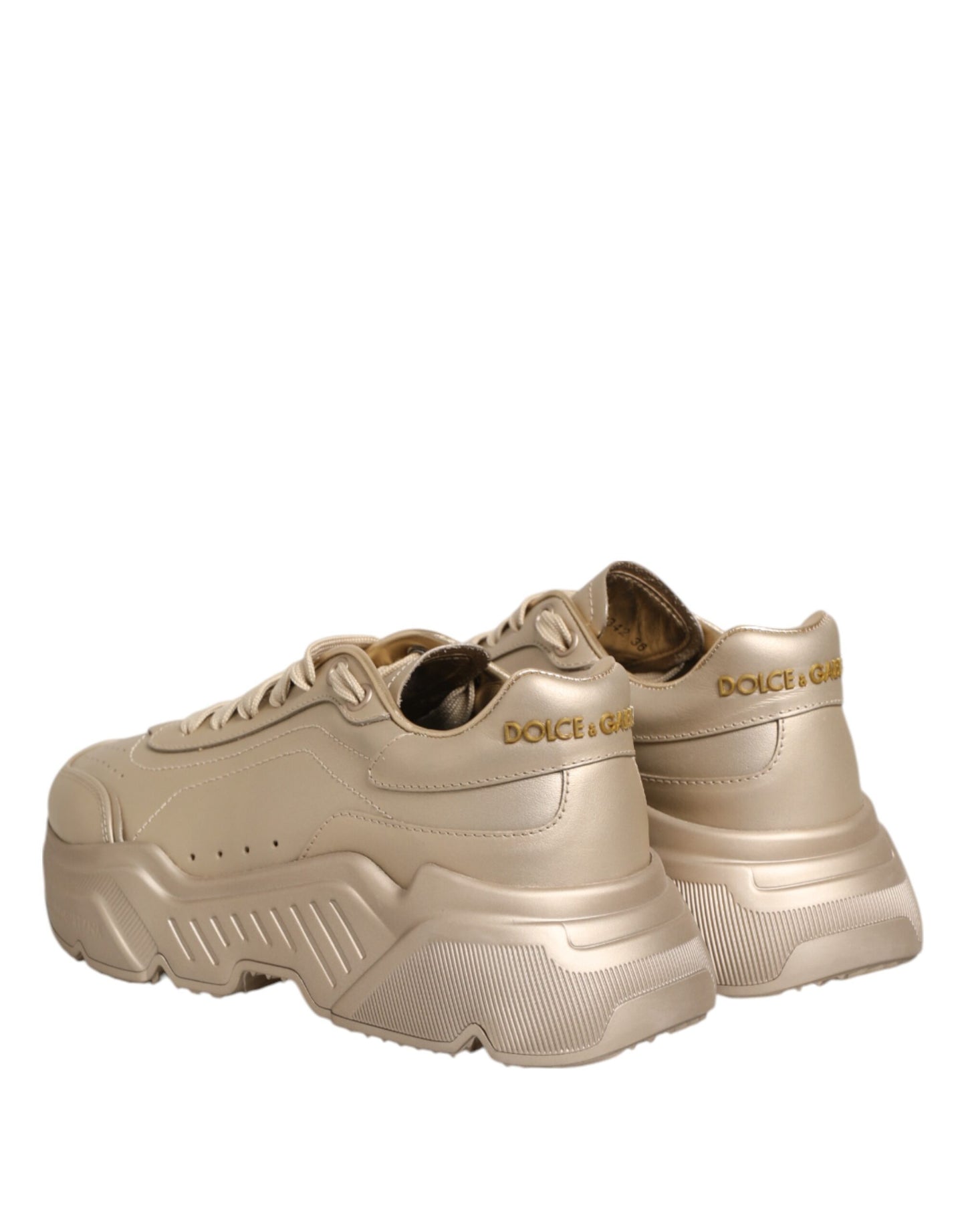 Gold Leather Daymaster Women Sneaker Shoes