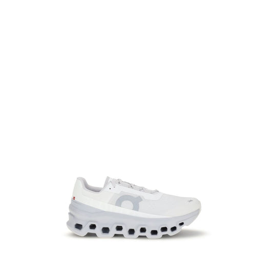 White Polyester Athletic Sneakers